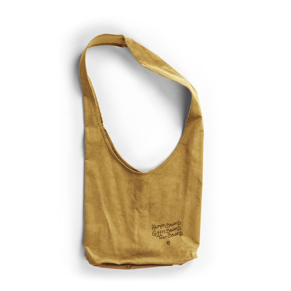 "Human Beans, Coffee Beans, Toe Beans" Corduroy Bag